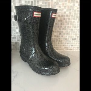 Hunter Women’s Original Short Starcloud Glitter Rain Boots